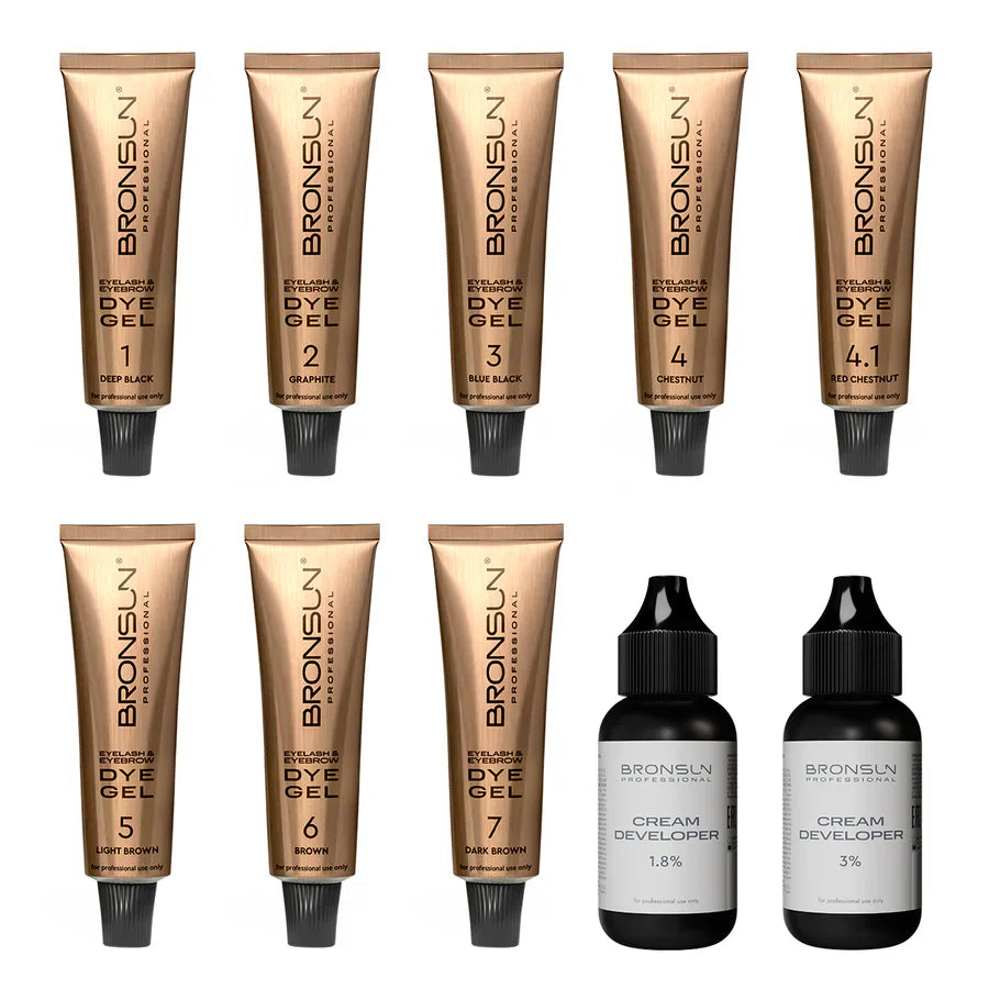 Bronsun Gel Dye Limited Edition Kit 8 Colors + 2 Oxidants