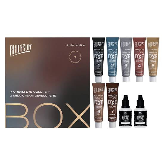 Bronsun Cream Dyes Limited Edition Kit 7 colors & 2 developers