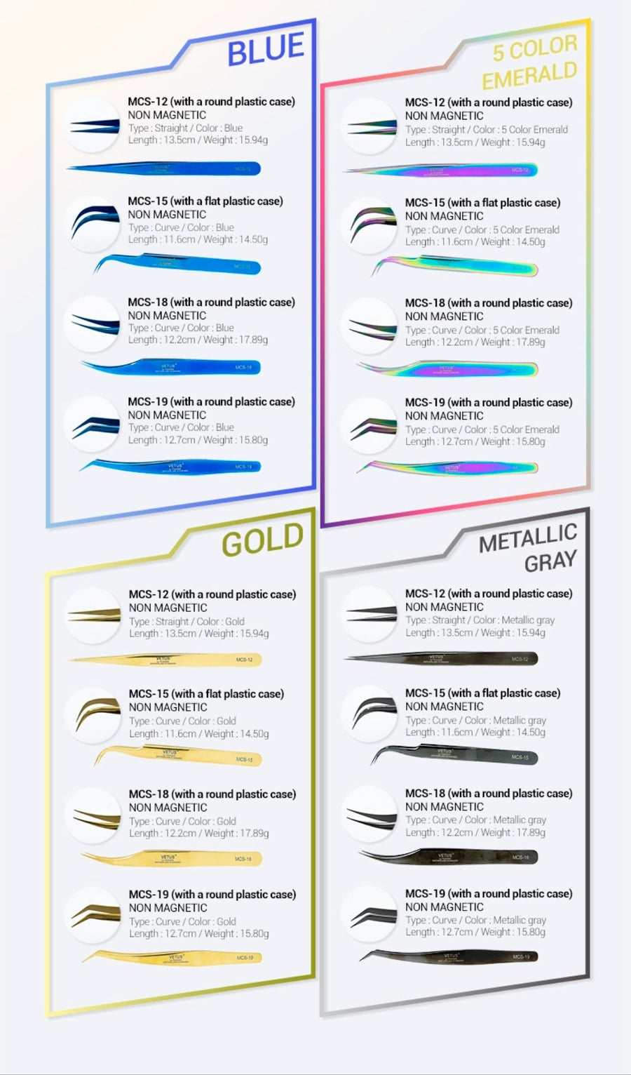 VETUS MCS - COLOUR RANGE