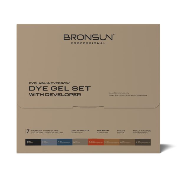 Bronsun Gel Dye Limited Edition Kit 8 Colors + 2 Oxidants